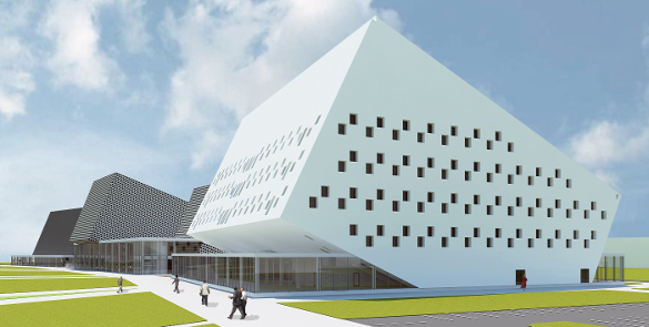 projekt koncepcyjny Centrum Muzyki w Krakowie autorstwa architektów z Wrocławia widok 01