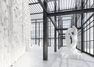 widok wnętrza holu muzeum współczesnego projekt konkursowy architektów z Wrocławia